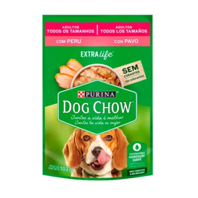 POUCH DOG CHOW Adulto pavo 100 GR1