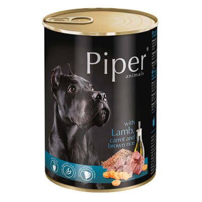 LATA PIPER PERRO cordero zanahoria y arroz (lamb) 800 gr1