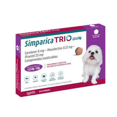 SIMPARICA TRIO 2.5-5 kg 1 comprimido