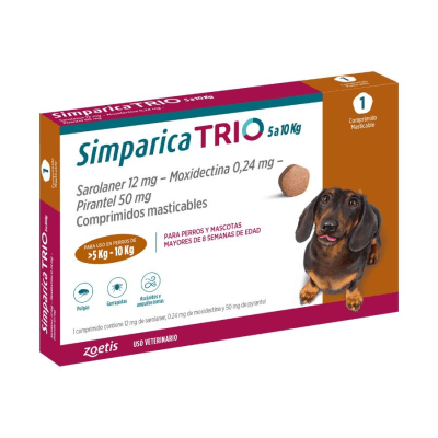 SIMPARICA TRIO 5-10 KG 1 comprimido