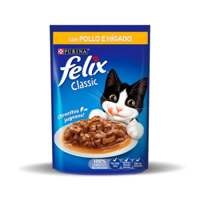 POUCH FELIX pollo e hígado 85 gr