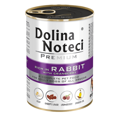 LATA DOLINA NOTECI PERRO conejo y arándano (rabbit and cranberry) 800 gr