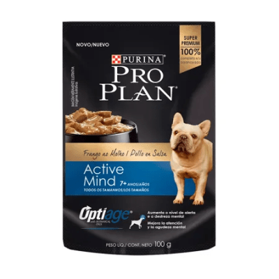 POUCH PRO PLAN PERRO adulto active mind +7 pollo 100G1