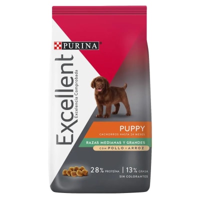 EXCELLENT PUPPY RAZA MEDIANA Y GRANDES 15 Kg
