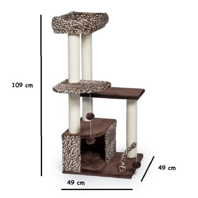 RASCADOR CON 3 NIVELES LEOPARDO (leopard lounge)