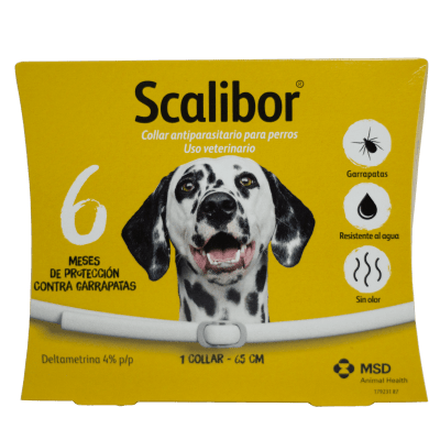 SCALIBOR COLLAR ANTIPULGAS Y GARRAPATAS perro 65 cm