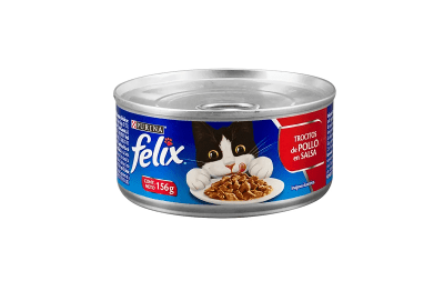 LATA FELIX trocitos de pollo en salsa 156 gr