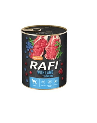 LATA RAFI PERRO libre de granos cordero y arandanos (lamb) 800 gr1