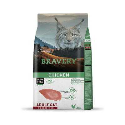 BRAVERY Gato adulto esterilizado (pollo)
