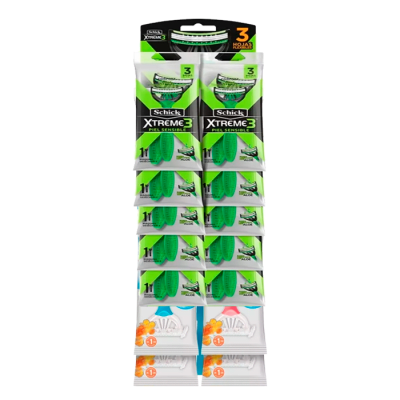 MÁQUINA DE AFEITAR SCHICK XTREME 3 - CARTÓN X14 UNIDADES