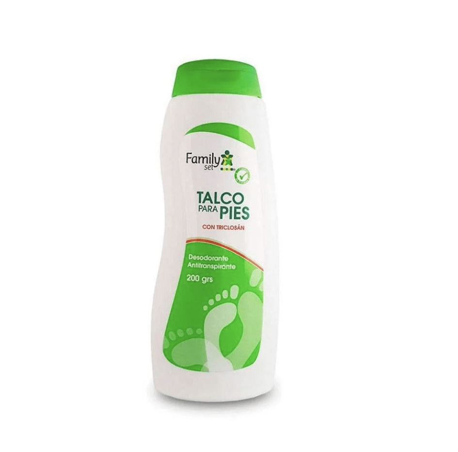 TALCO ANTITRANSPIRANTE PARA PIES 200GR FAMILY1