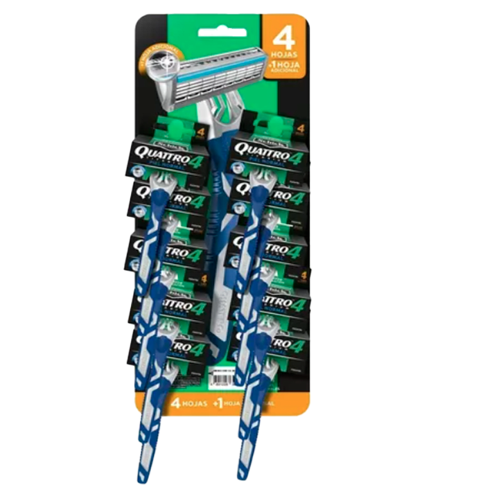 MÁQUINA DE AFEITAR SCHICK 4 HOJAS - CARTÓN 10 UNIDADES1