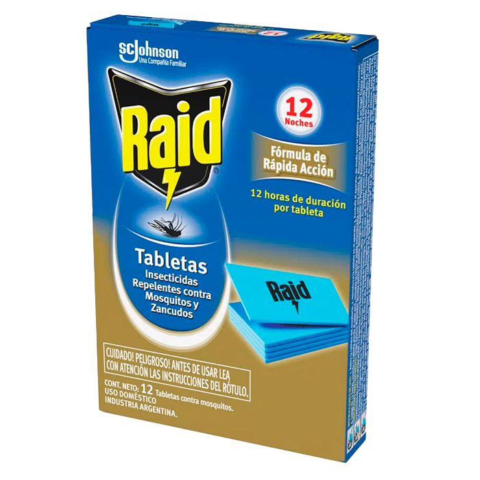 INSECTICIDA TABLETA RAID X121