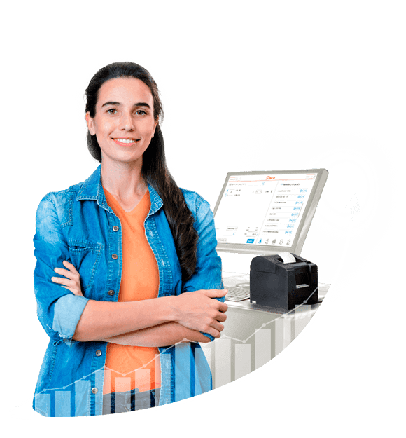 Emprendedora usando Bsale