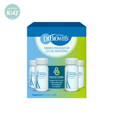 BOTELLA ALMACENADORA DE LECHE X4 - 120 ML DR BROWNS