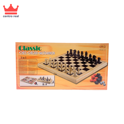 AJEDREZ DE MADERA 3 EN1 1777