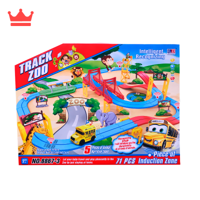 SET DE PISTA CON AUTOMOVIL Y ACCESORIOS CON LUZ Y SONIDO 8867-31