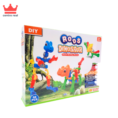 JUGUETE PALITOS O VARILLAS PARA ARMAR DINOSAURIO 826-43