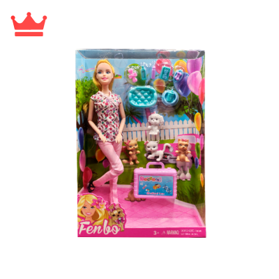 MUÑECA FENBO FASHION CON MASCOTAS Y ACCESORIOS FB0621