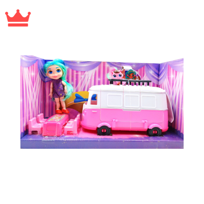 JUGUETE MUÑECA CON MINI BUS Y ACCESORIOS T106-31