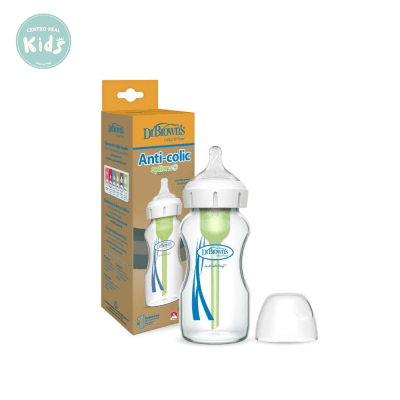 BIBERON DE VIDRIO OPTIONS + BOCA ANCHA 9OZ DR BROWN'S1