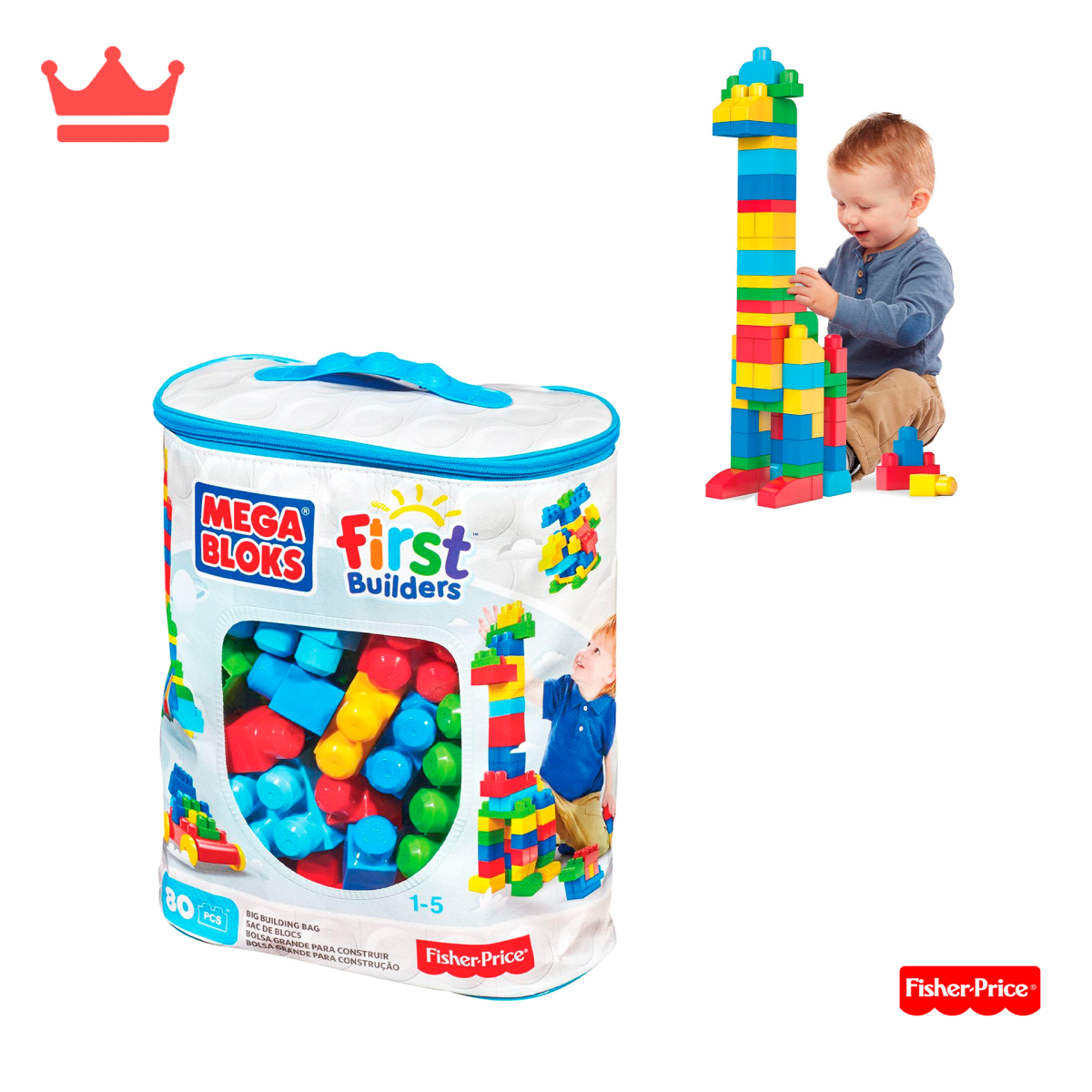 Mega Bloks Juego Construccion Bebe FISHER PRICE MEGA BLOCK FIRST