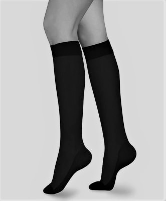  MEDIA RODILLA PUNTA CERRADA OPACA 8-15 MMHG NEGRO 12131