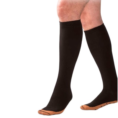 Calcetín Con Hilado De Cobre 5313 Café2