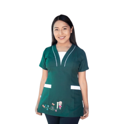 Delantal 2V3 verde botella1