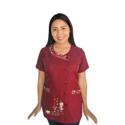 Delantal matelandia burdeo1