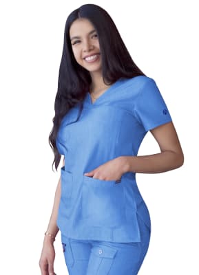 Top Mujer PRO P4210 Celeste Heather2