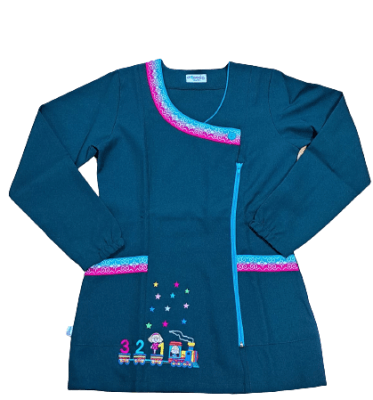 DELANTAL PRINCESA CIERRE M/L VERDE1