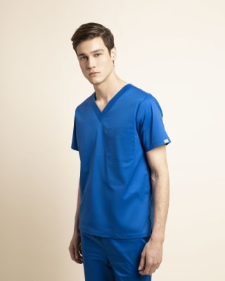 Top Varon Work HT-19 azul rey1
