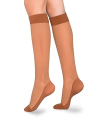 Media rodilla punta cerrada 1213 beige