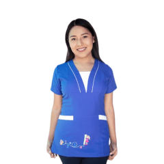 Delantal 2V3 azul rey