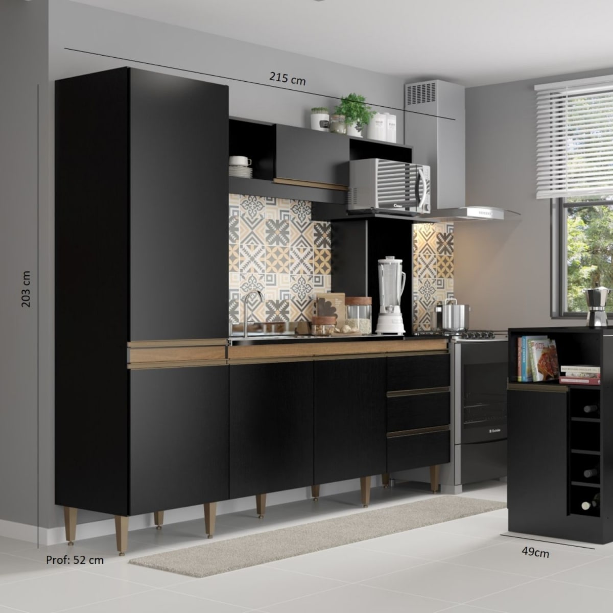 Cocina Vitoria Negro Tx Avellana | hoga