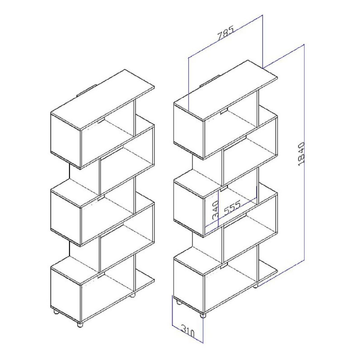 Estante Multifuncional Upsala Blanco HOGA