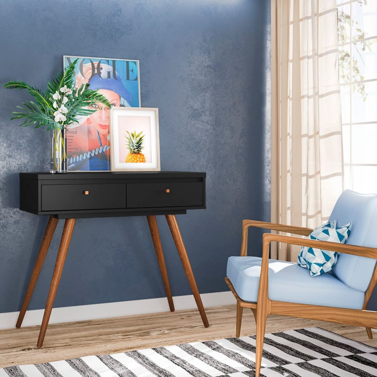 Aparador Arrimo Retro York Negro | hoga