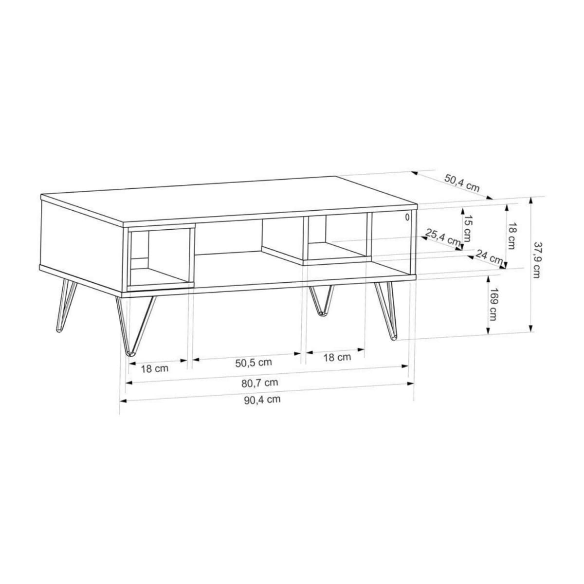 Mesa de Centro Retro Dallas Negro | hoga