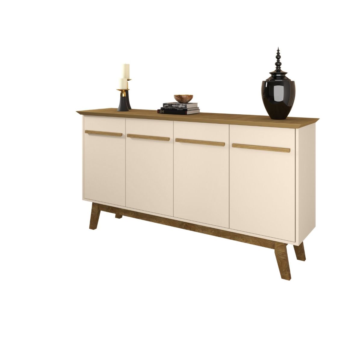 Aparador Buffet Bar Opala Canela Blanco Invierno | hoga