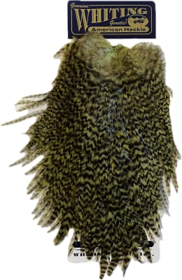 American Rooster Saddle Grizzly Dyed Olive2