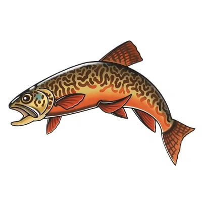 Calcomania trucha de 20 cm. Salto1