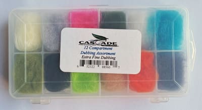 Caja Cascade 12 compartimientos, Dubbing Assortment , Extra Fine Dubbing1
