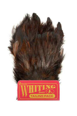 Coq de León, Mayfly Tailing Pack Badger Dyed Natural Brown1