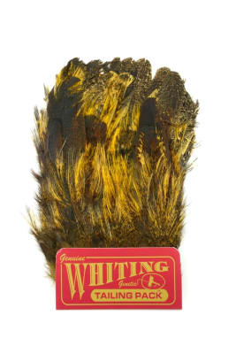 Coq de León, Mayfly Tailing Pack Badger Dyed Pale Yellow1