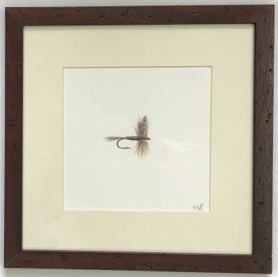 Cuadros Acuarela Original Mosca Adams 28x28 cm1