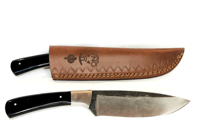 Cuchillo Artesanal Forjado FV, cacha búfalo1