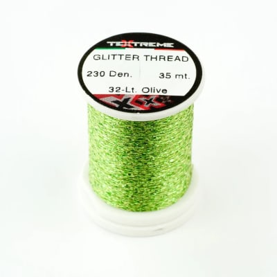 Hilo GLITTER THREAD Textreme - 230 den Lt. Olive1