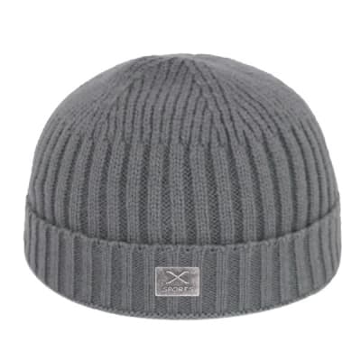 Gorro de lana corto de gran comodidad Gris1