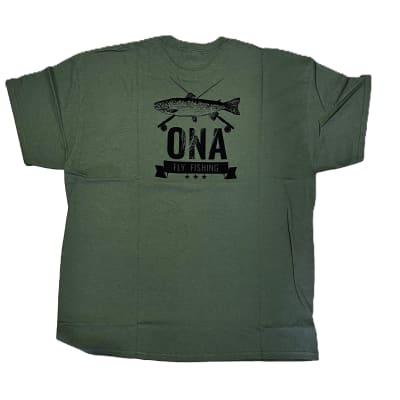 Polera Logo Rainbow trout ONA Verde Militar (Military Green)1